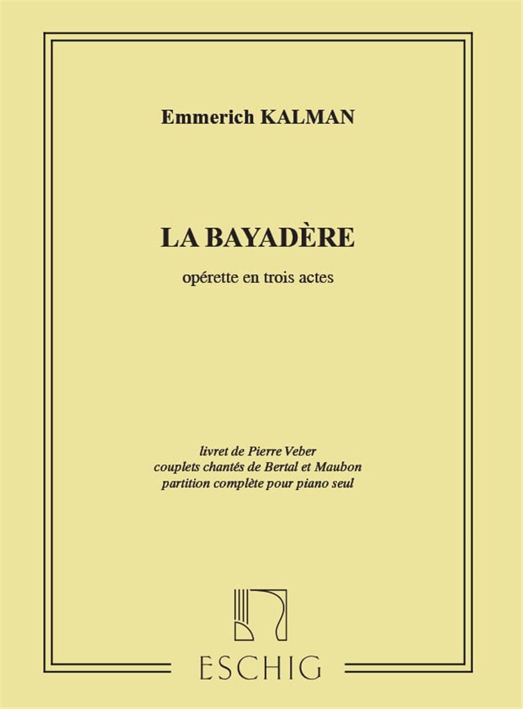 La Bayadere Chant-Piano